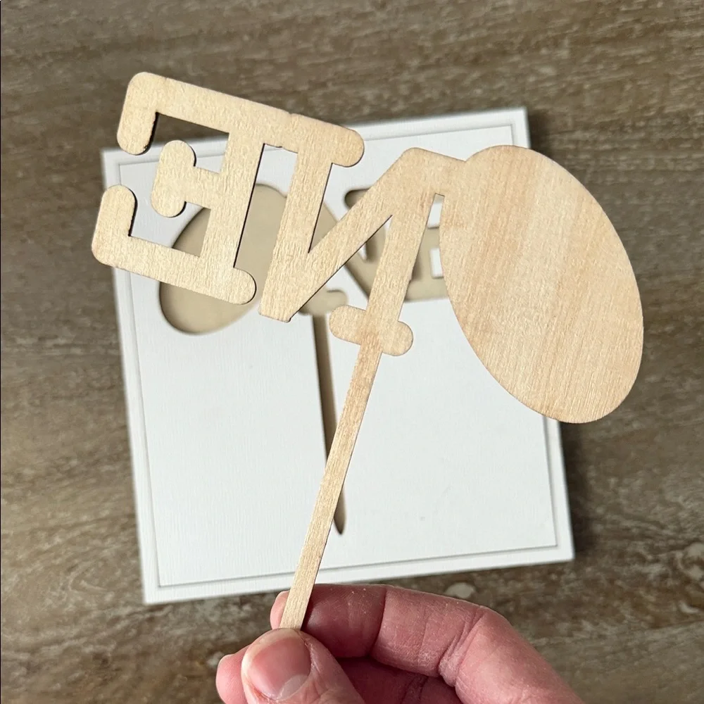 Brown Football Themed 1st Birthday Cake Topper